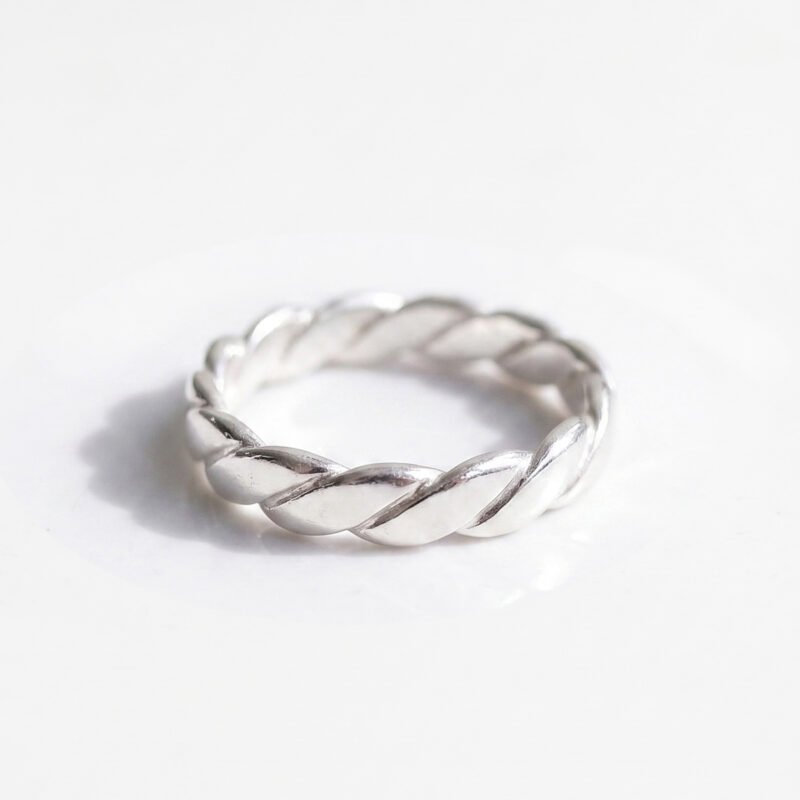 Twist Stack Silver Ring