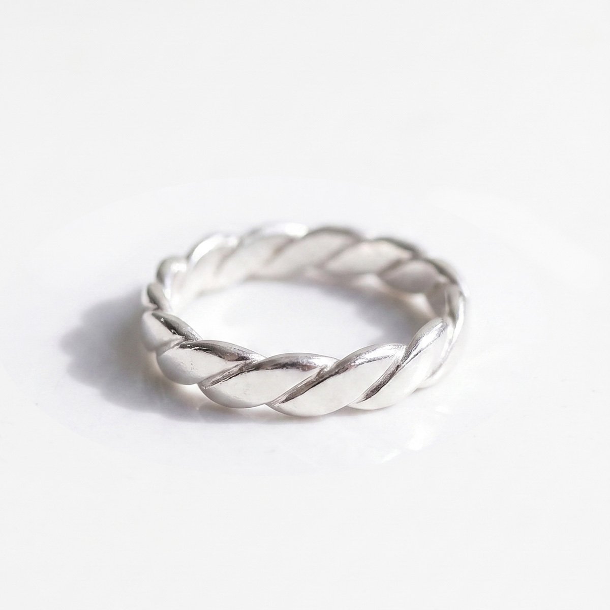 Twist Stack Silver Ring