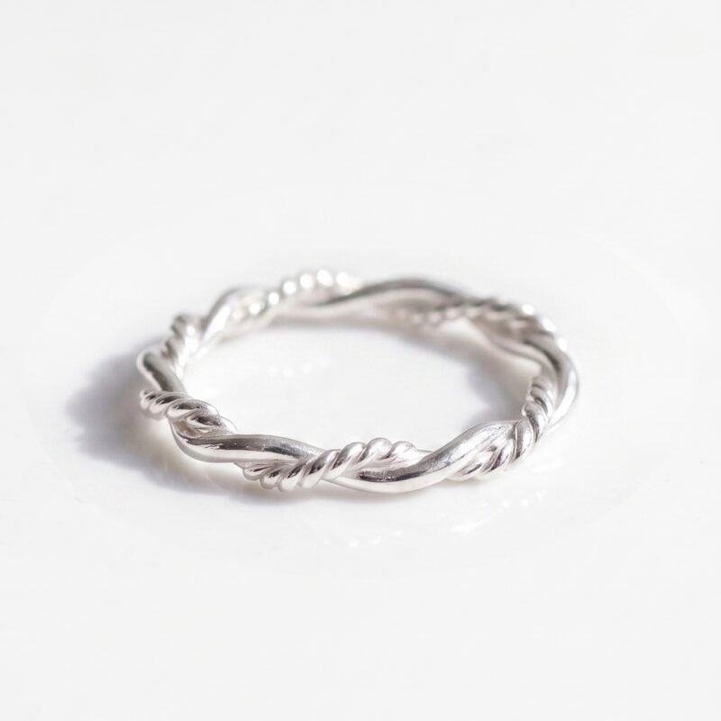 Twisted Rope Silver Ring