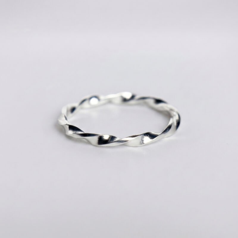 Silver Twisted Rope Ring