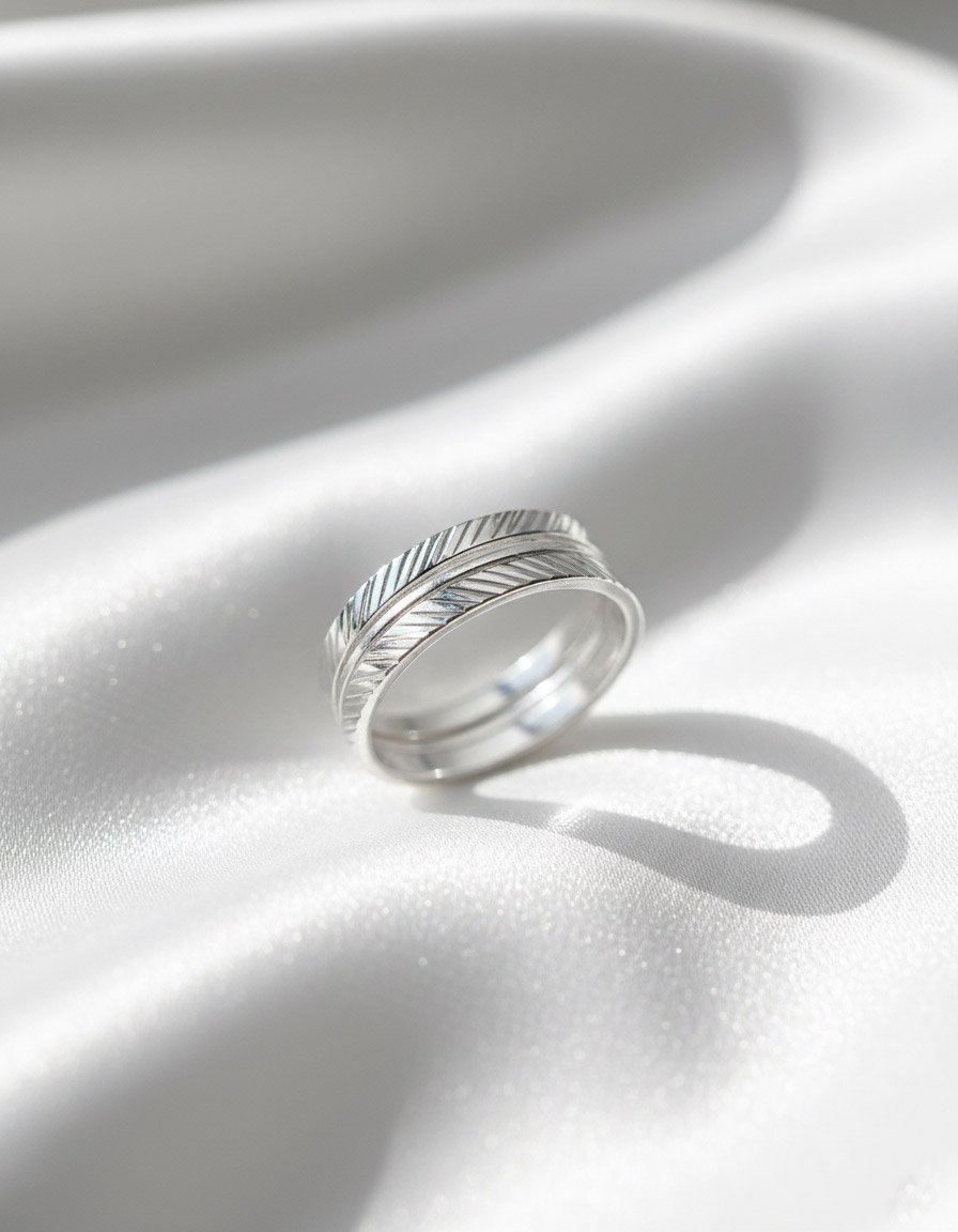 Double Layer Silver Ring - Image 2