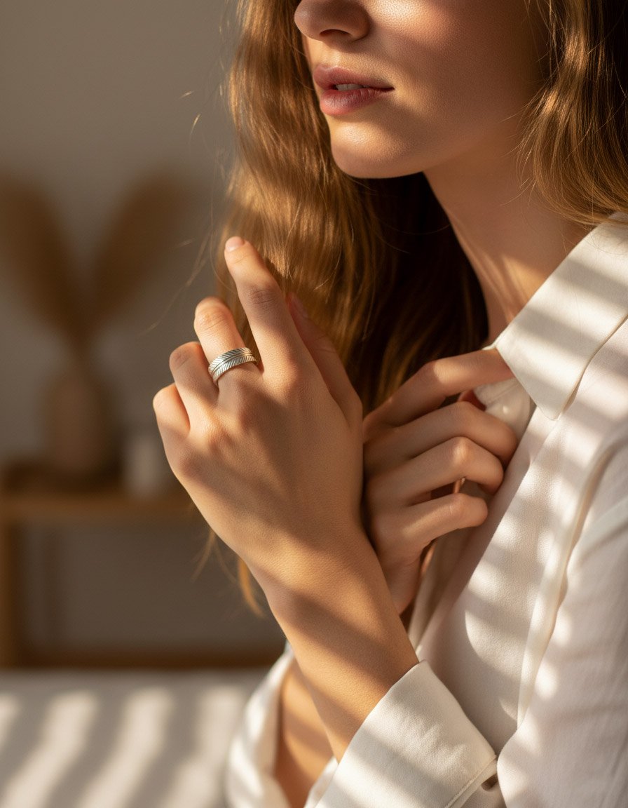 Double Layer Silver Ring - Image 3