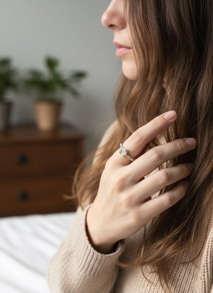 Rose Silver Ring - Image 3