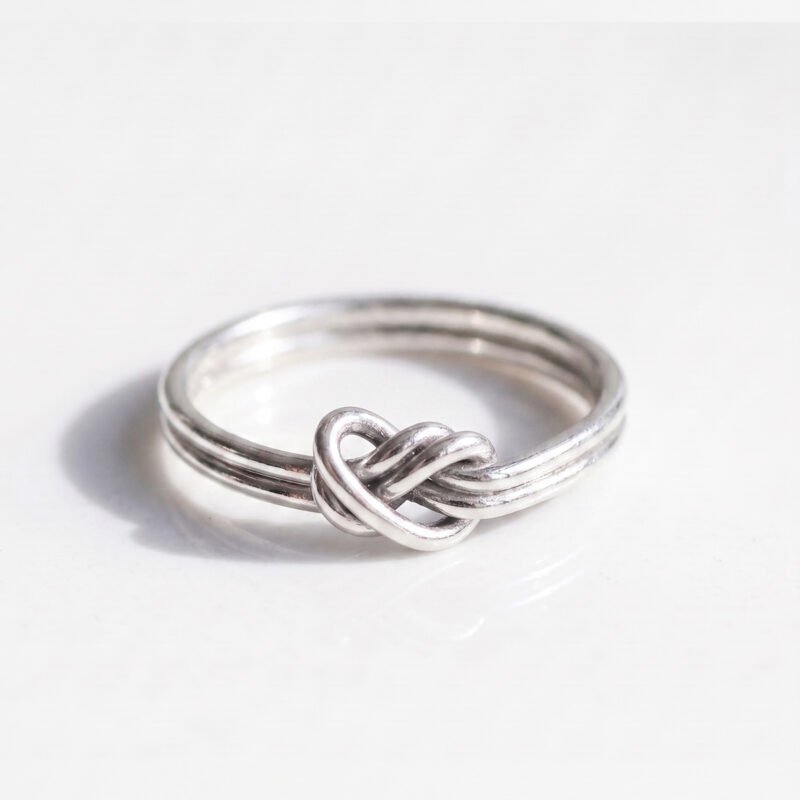 Double Knot Silver Ring