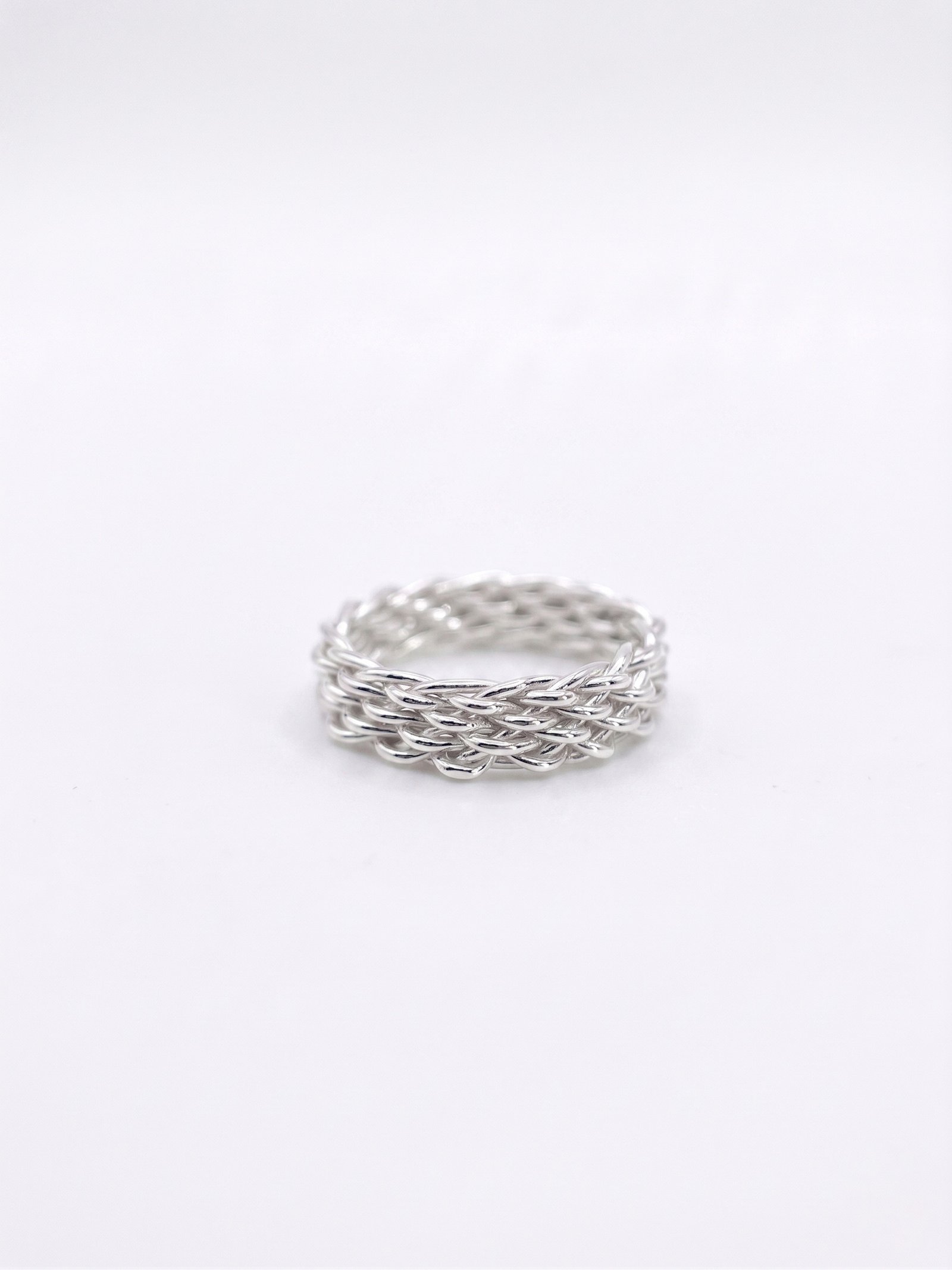 Minimalist Woven Silver Ring