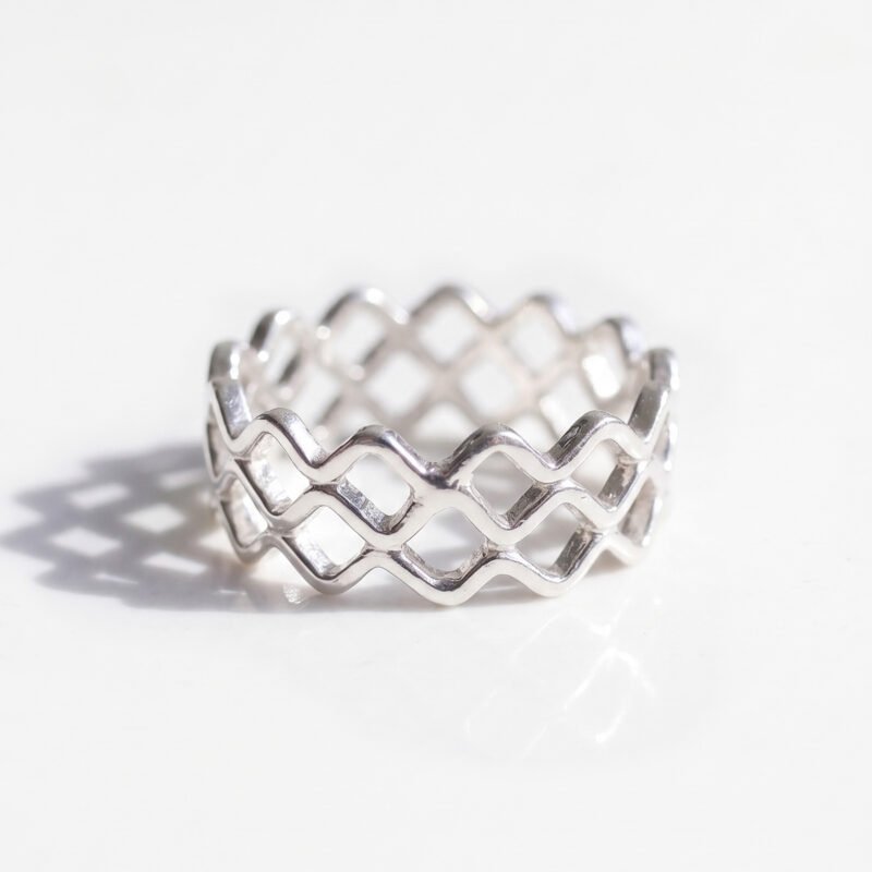 3 Layer Silver Ring