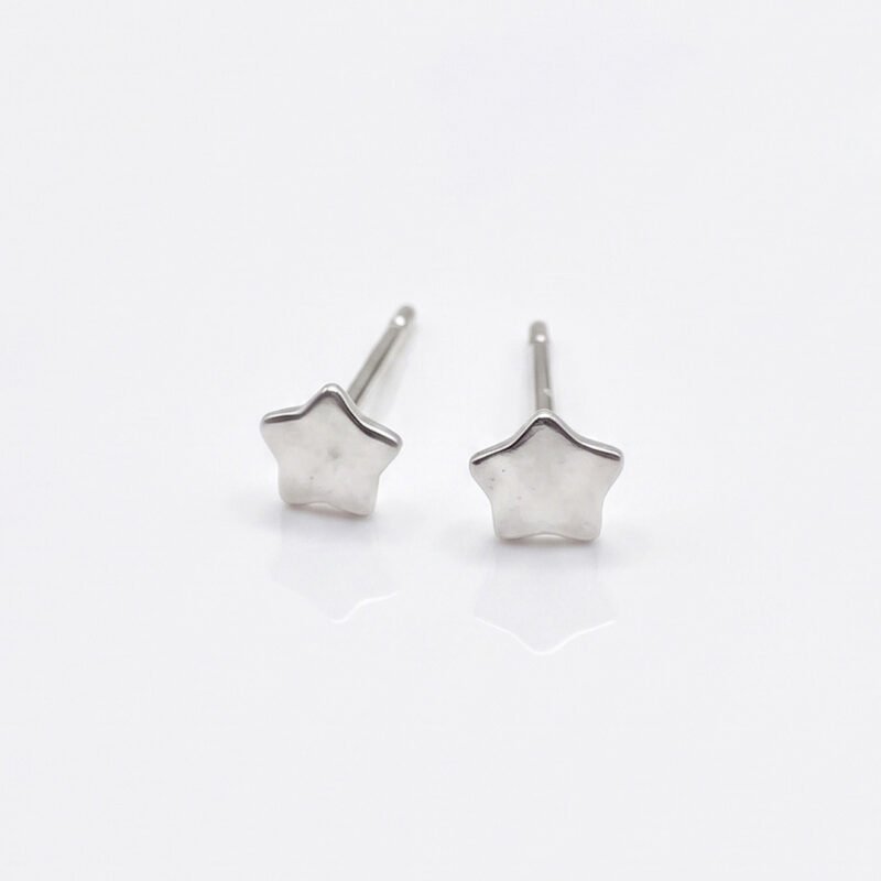 Small Star Silver Earrings