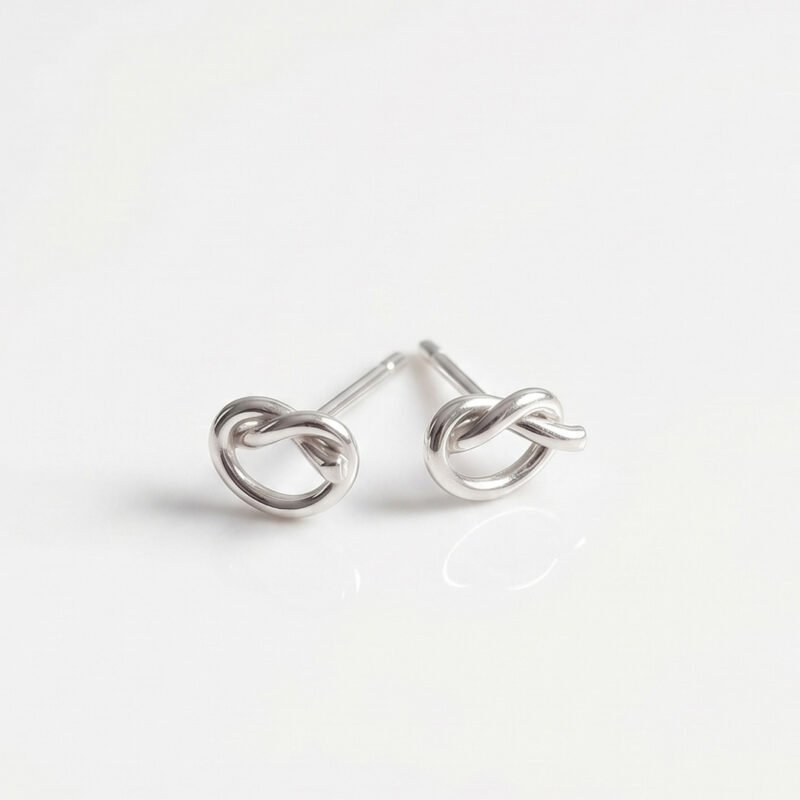 Knot Silver Earrings