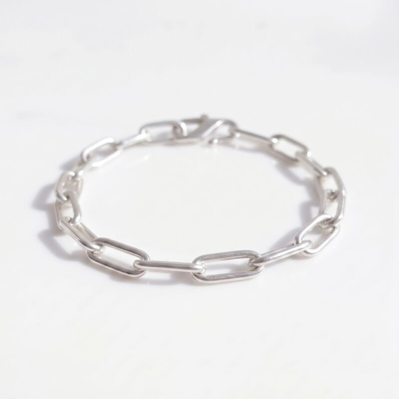 Silver Paper Clip Bracelet