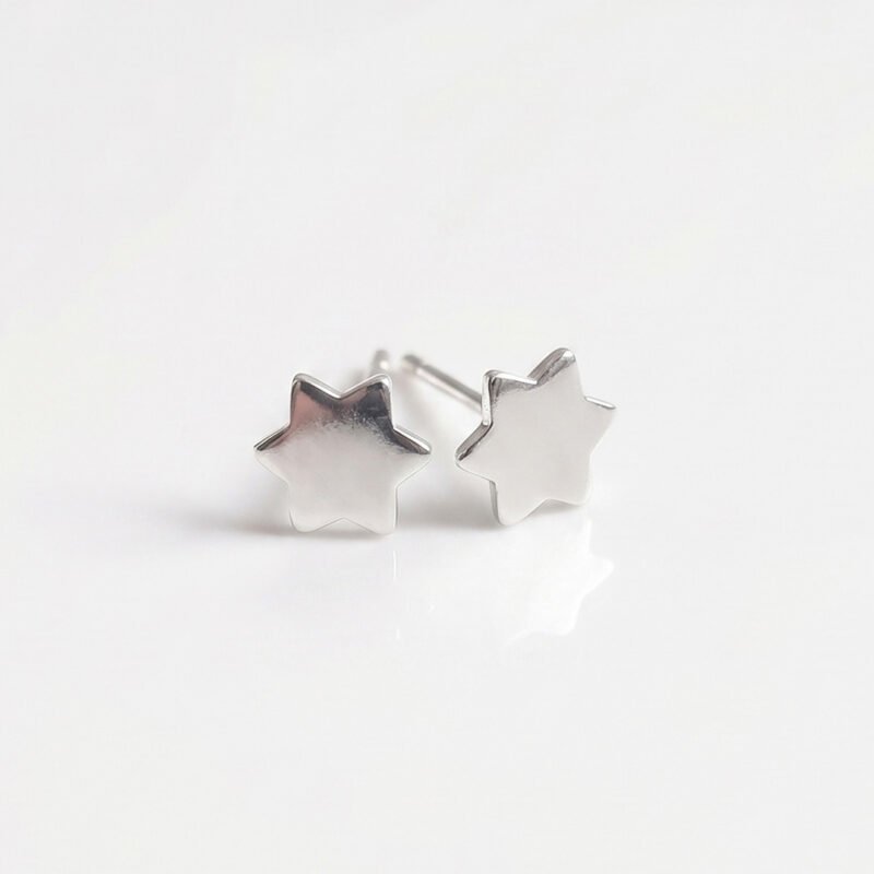 Big Star Silver Earrings
